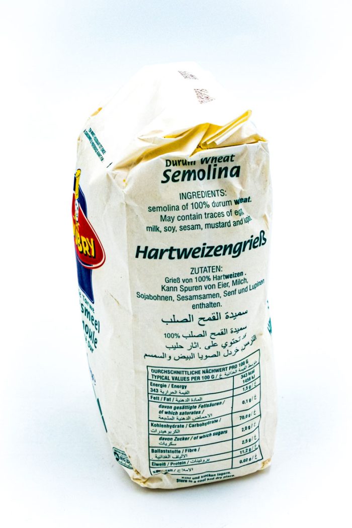 Soubry - Semolina Hartweizengrieß 1kg